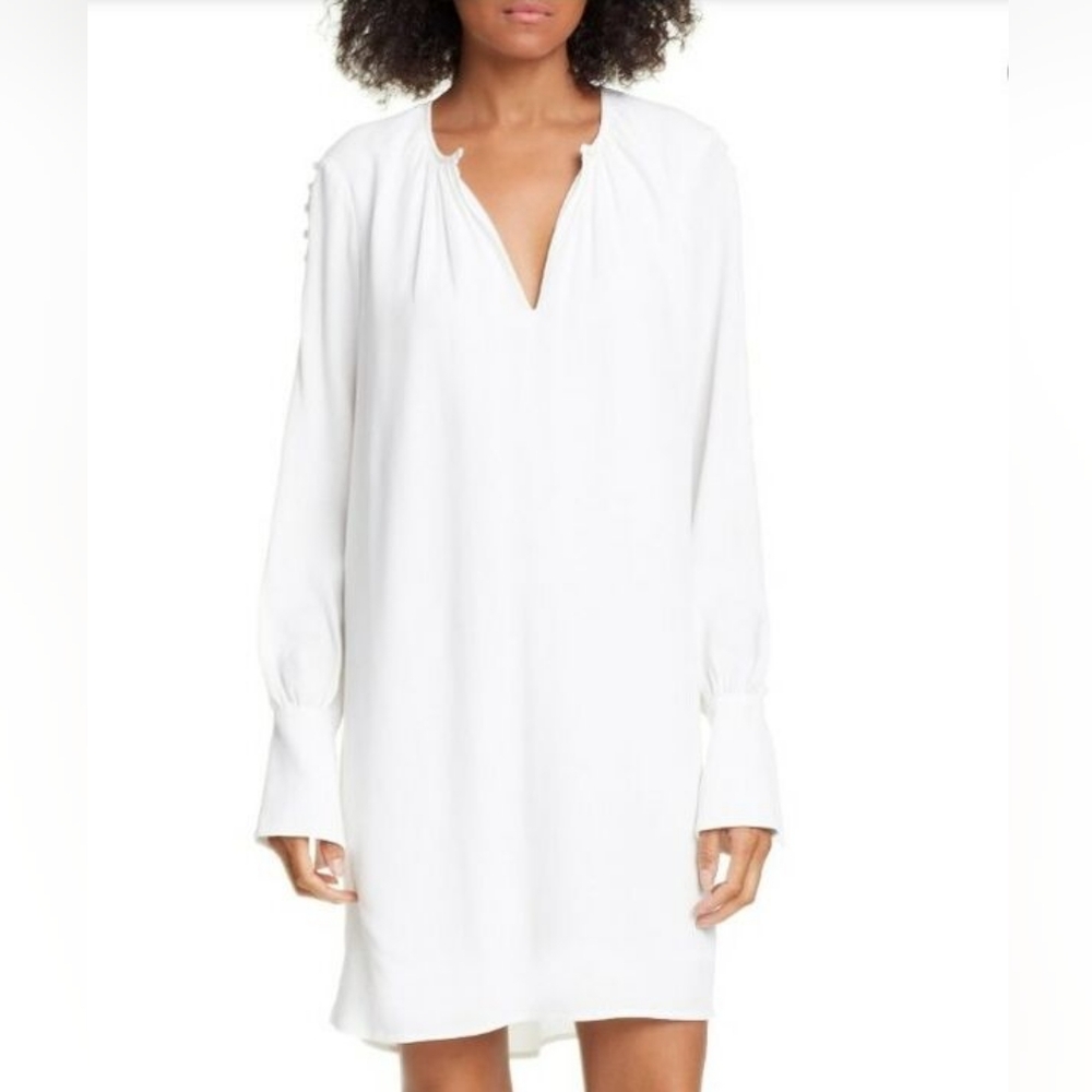 Joie Erlene Elegant White Long Sleeve Dress